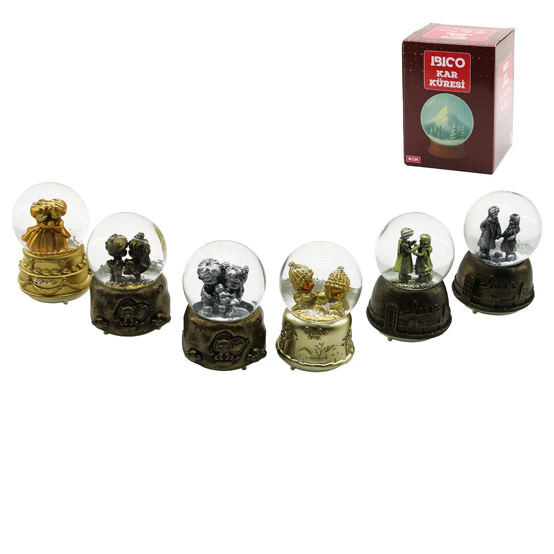Orta Boy - 8CM Pilli - Işıklı Müzikli Kar Küresi Cam Eskitme İnsan Figürlü - Desen Mix Renkli Herhangi Bir Tanesi Gönderilir Fiyatı, Yorumları ve Özellikleri