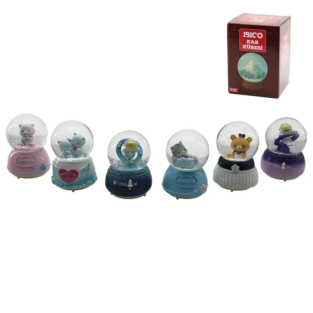 Orta Boy - 8cm Pilli - Işıklı Müzikli Kar Küresi Cam Hayvan Figürlü - Desen Mix Renkli Herhangi Bir Tanesi Gönderilir Bx40 Orta Boy - 8cm Pilli - Işıklı Müzikli Kar Küresi Cam Hayvan Figürlü - Desen Mix Renkli Herhangi Bir Tanesi Gönderilir Bx40
