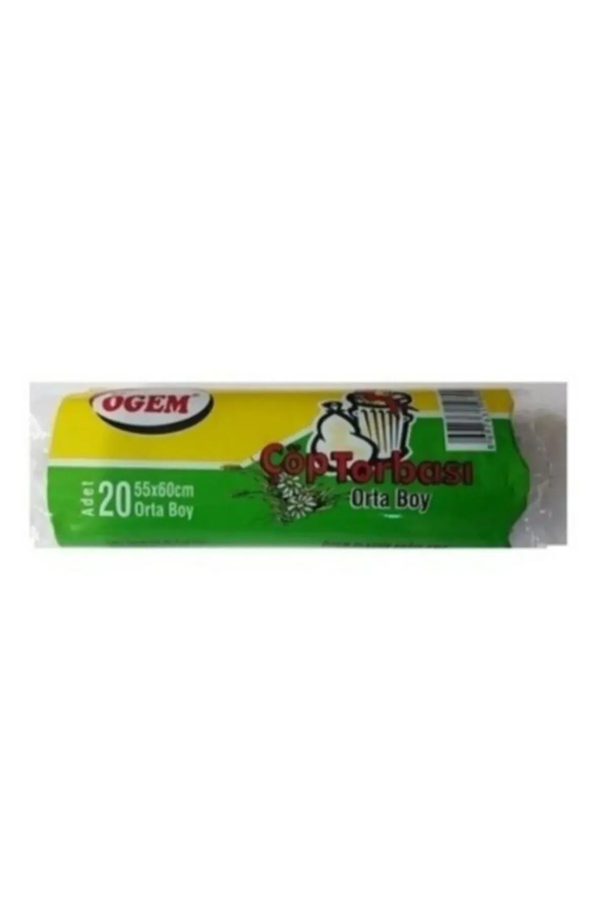Orta Boy Çöp Torbası 55 x 60 cm 20 Li Rulo x 1 Paket = 20 Adet (M