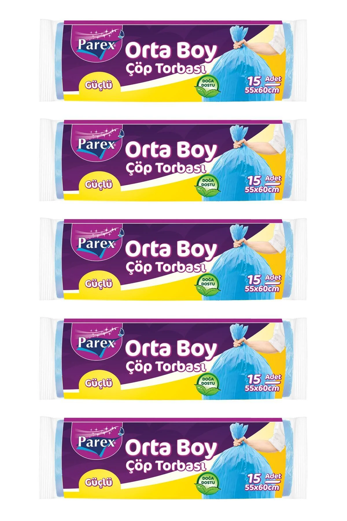 Orta Boy Güçlü Çöp Torbası 5' Li Paket Orta Boy Güçlü Çöp Torbası 5' Li Paket