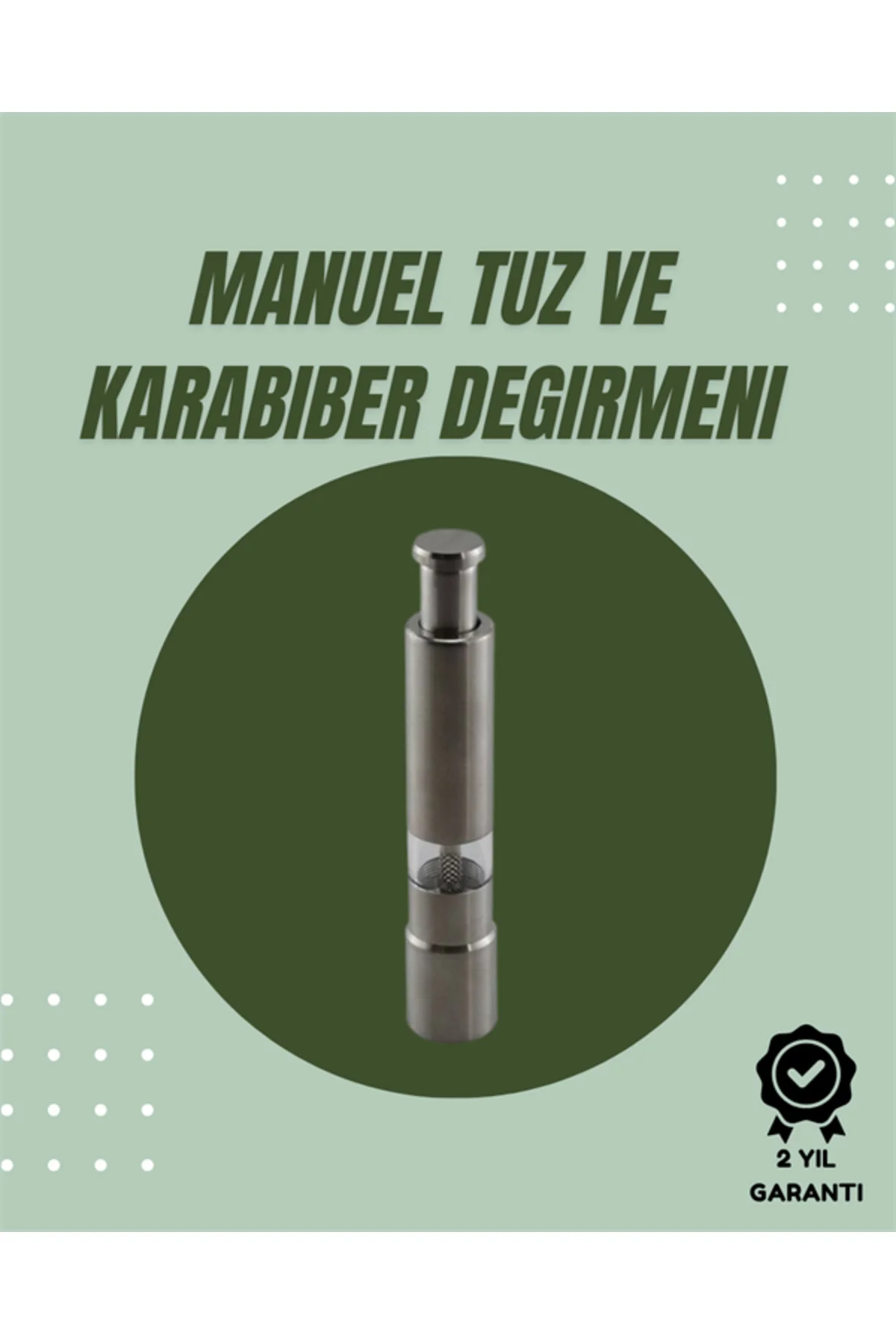 Orta Boy Kararbiber ve Tuz Öğütücü – Kolay Kullanım, Şık Tasarım