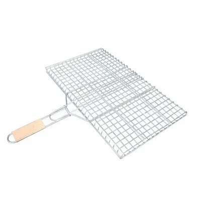 Orta Boy Mangal Izgarası - 40x30 cm - Ahşap Saplı