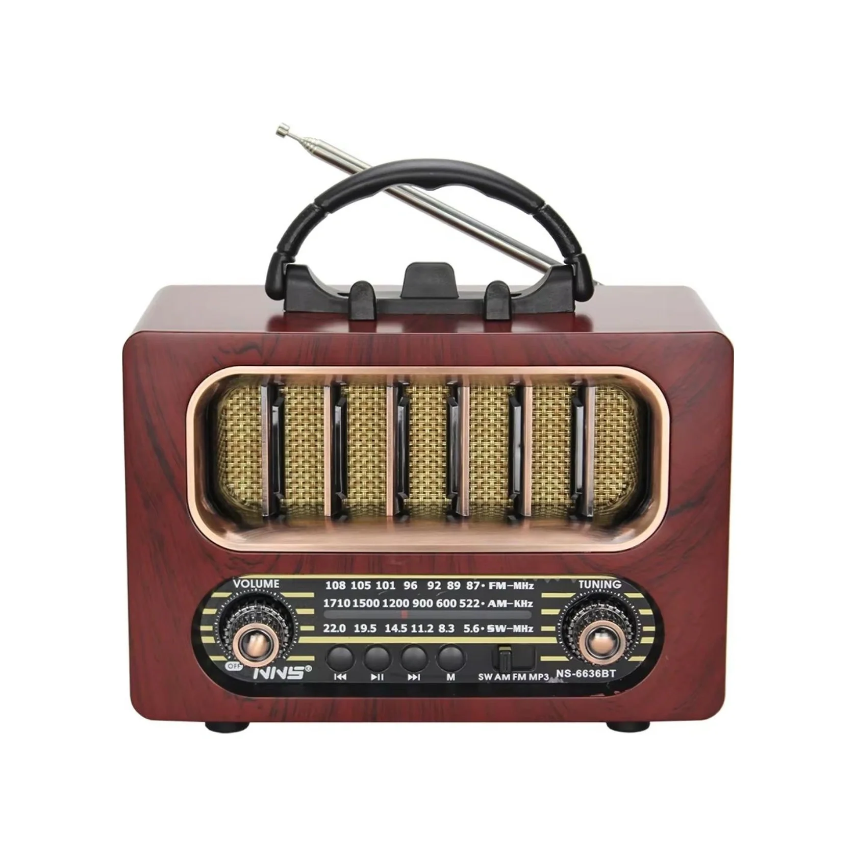 Orta Boy Retro Ahşap Tasarım Bluetooth Hoparlörlü Radyo Fm/am Destekli, Şarjlı Ve Taşınabiliri Radyo Ns-6636 5224 Orta Boy Retro Ahşap Tasarım Bluetooth Hoparlörlü Radyo Fm/am Destekli, Şarjlı Ve Taşınabiliri Radyo Ns-6636 5224