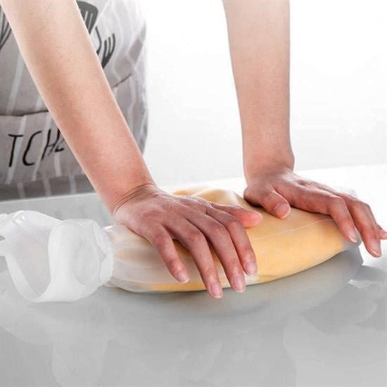 Orta Hamur Torbası Silikon Şeffaf Hamur Yoğurma Torbası Ekmek Mak Orta Hamur Torbası Silikon Şeffaf Hamur Yoğurma Torbası Ekmek Mak