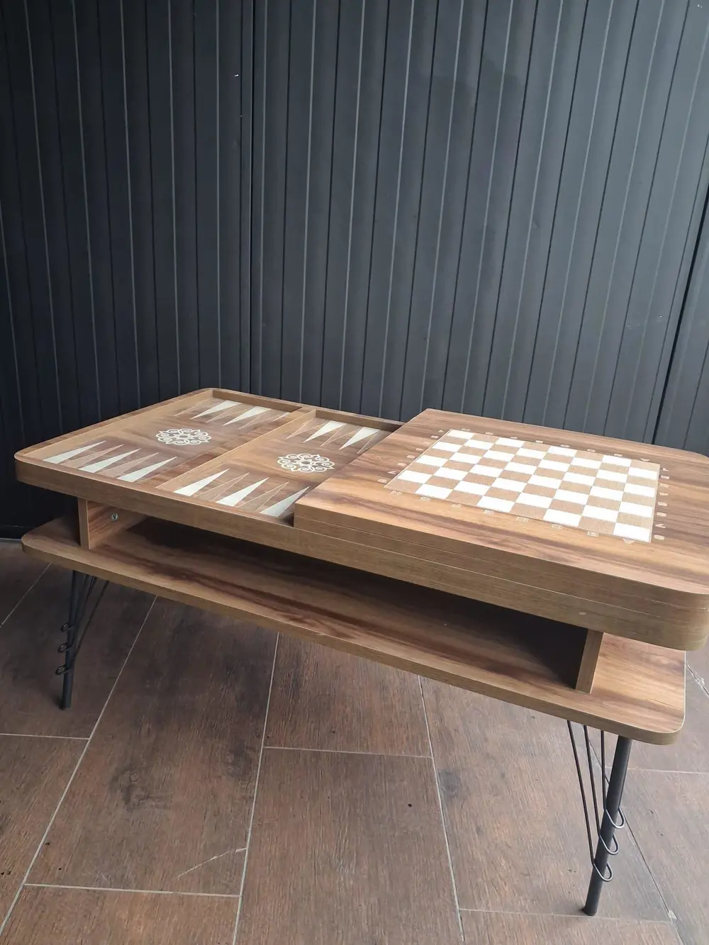 Orta Satranç Sehpa Eym 90557 Metal Ayak 1 Sınıf Suntalam  Üst Tab