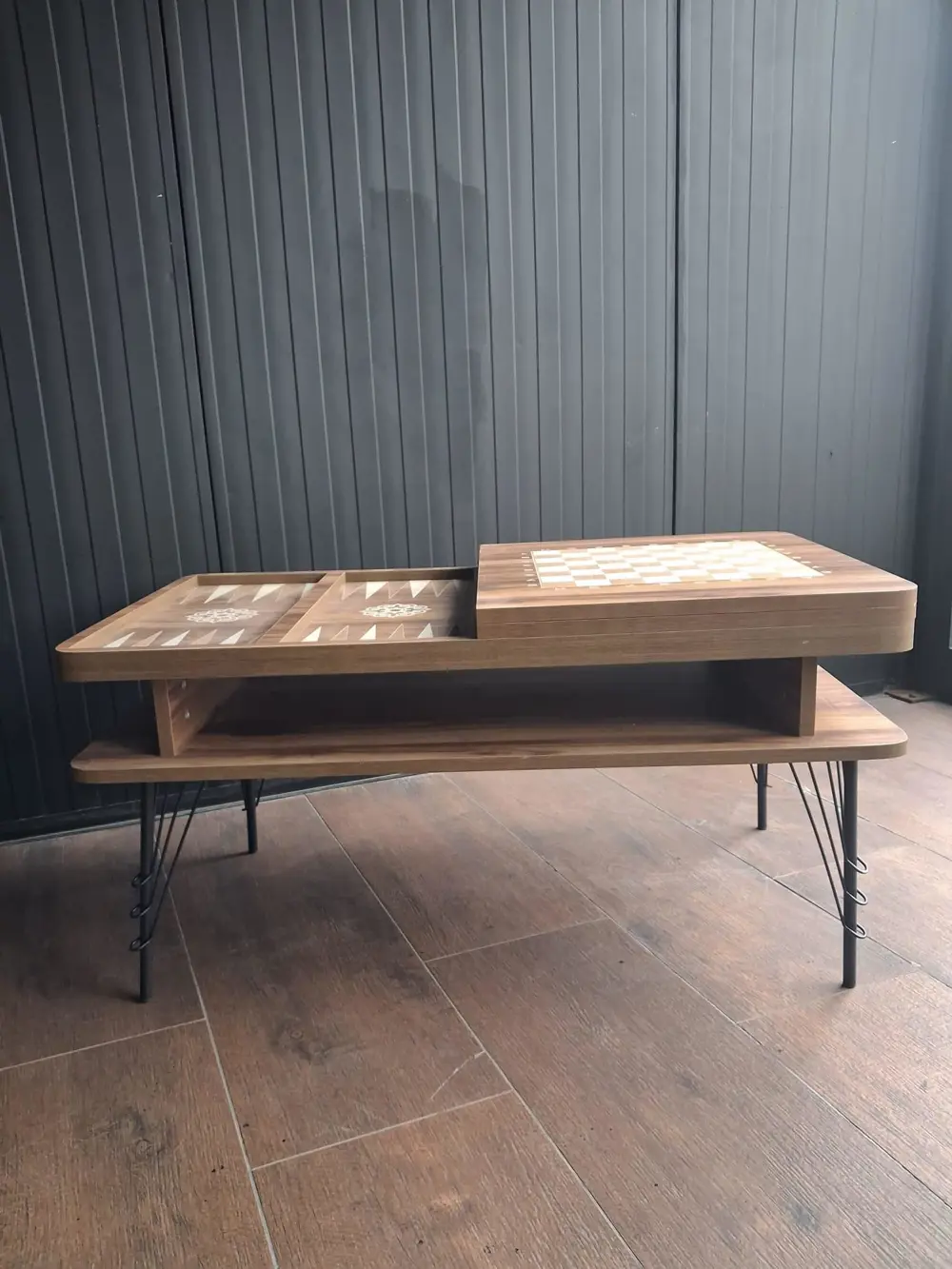 Orta Satranç Sehpa Eym 90557 Metal Ayak 1 Sınıf Suntalam  Üst Tab