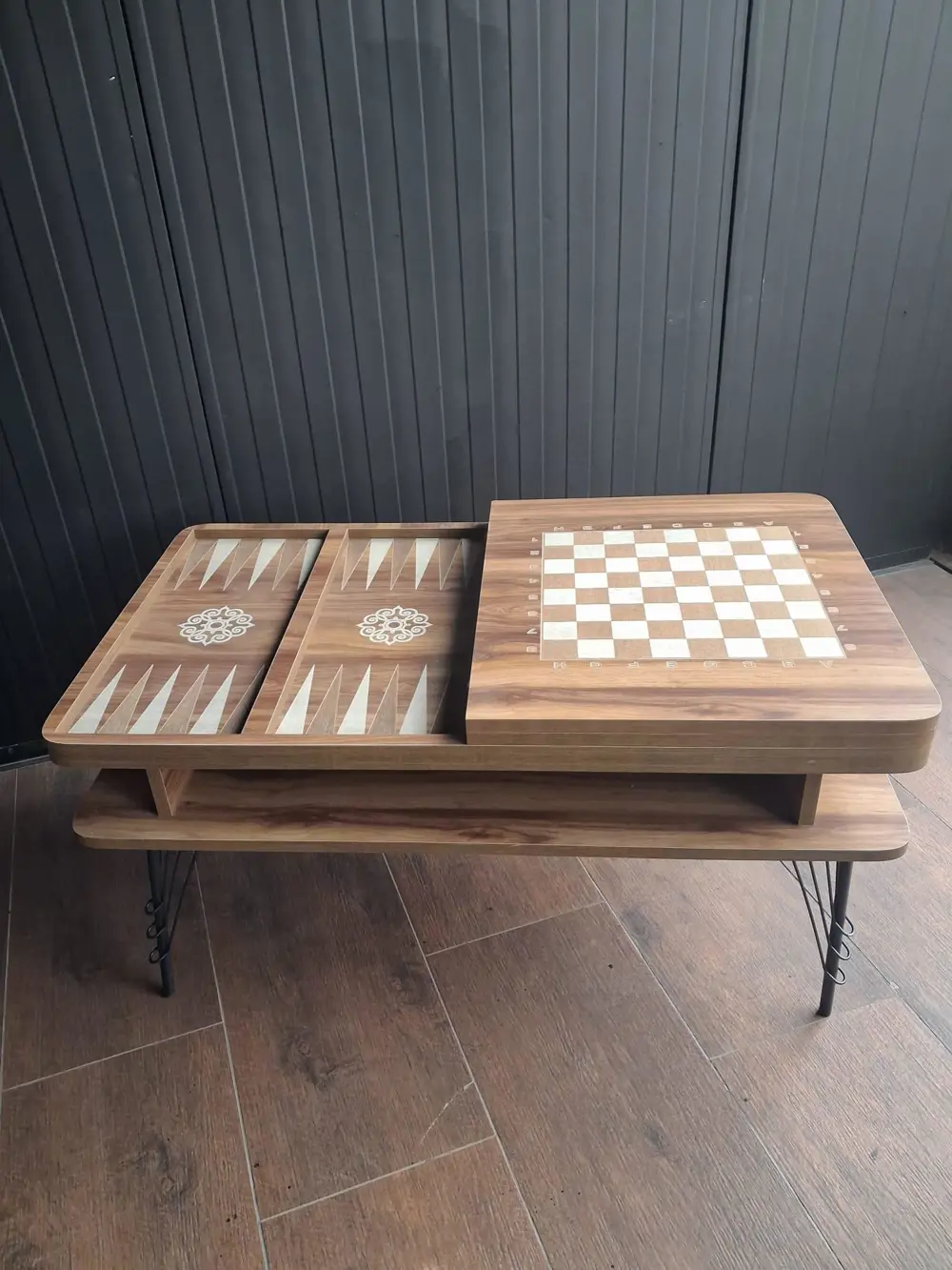 Orta Satranç Sehpa Eym 90557 Metal Ayak 1 Sınıf Suntalam  Üst Tab