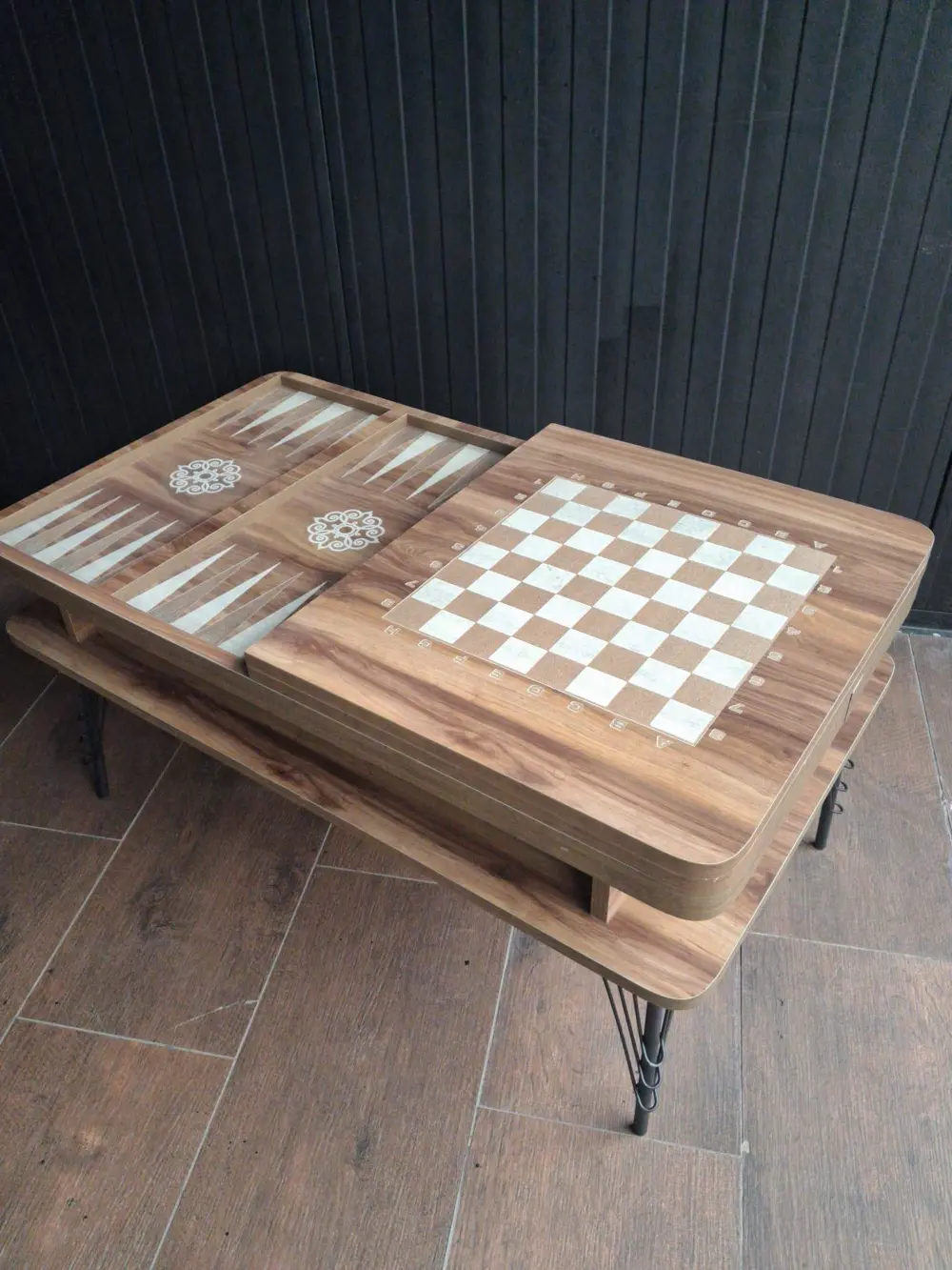 Orta Satranç Sehpa Eym 90557 Metal Ayak 1 Sınıf Suntalam  Üst Tab