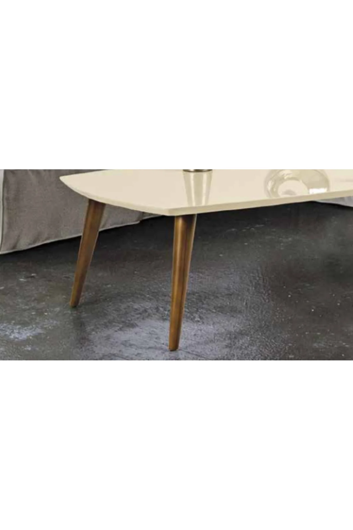 Orta sehpa 11781 OSM OVAL Kayın Retro Ayak Krem Ceviz Tabla Kutu sevk El Yapım - Görsel 6