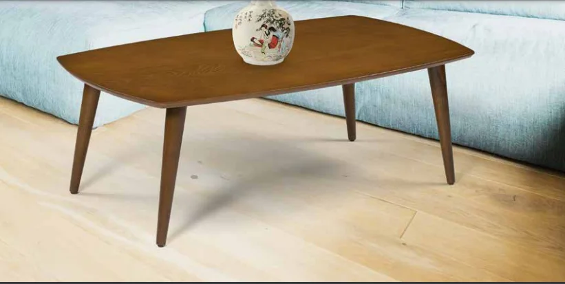Orta sehpa 11782 OSM OVAL Model Kayın retro Ayak Parlak Ceviz Tab