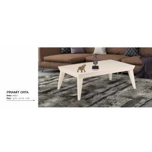 Orta Sehpa 12342 OSM PİRAMİT Model Parlak Krem Ahşap Kayın RETRO Orta Sehpa 12342 OSM PİRAMİT Model Parlak Krem Ahşap Kayın RETRO
