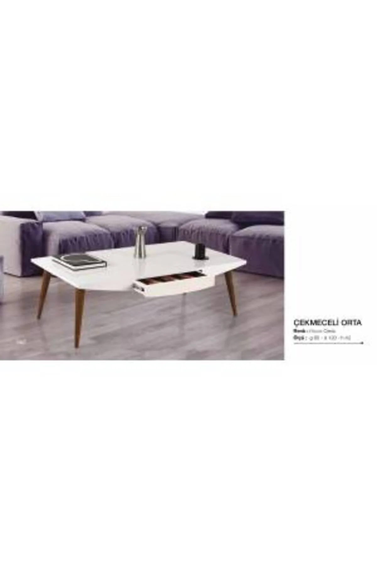 Orta Sehpa 12343 OSM ÇEKMECE Klasik Model Parlak Beyaz Kayın retro ayak El Yapım Orta Sehpa 12343 OSM ÇEKMECE Klasik Model Parlak Beyaz Kayın retro ayak El Yapım