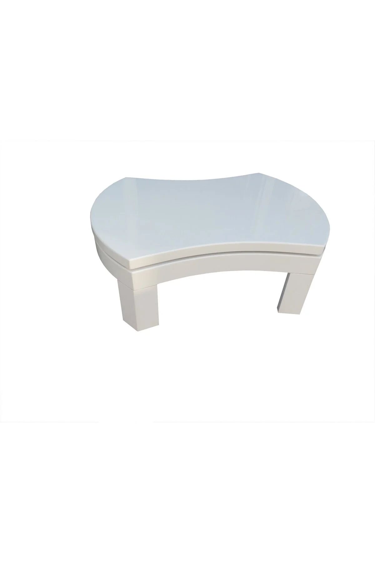 Orta Sehpa 13771 Model MDF tabla Kayın retro ayak Parlak beyaz lake El yapım Orta Sehpa 13771 Model MDF tabla Kayın retro ayak Parlak beyaz lake El yapım - Görsel 2