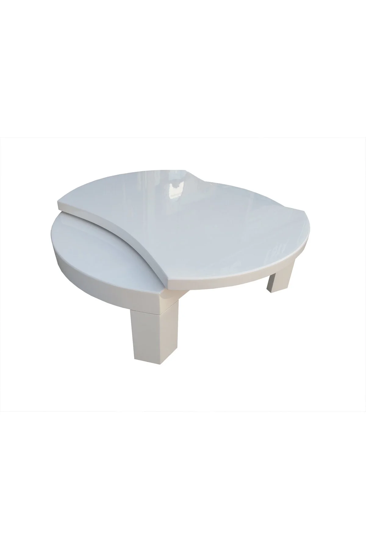 Orta Sehpa 13771 Model MDF tabla Kayın retro ayak Parlak beyaz lake El yapım Orta Sehpa 13771 Model MDF tabla Kayın retro ayak Parlak beyaz lake El yapım