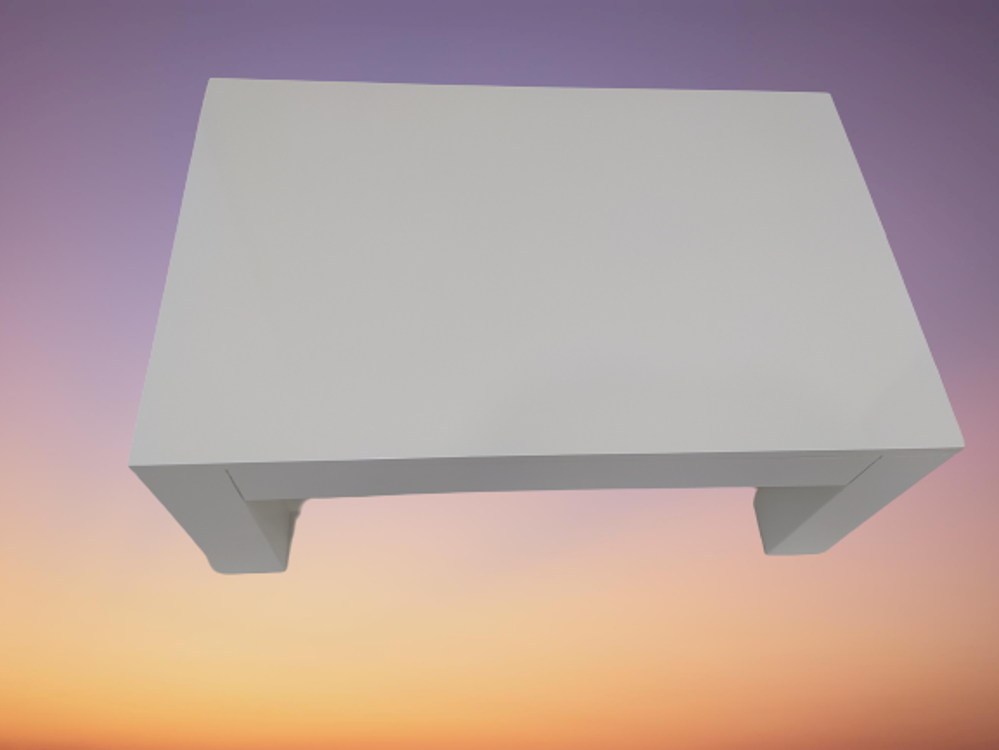 Orta Sehpa 14568 Küt Model Ahşap Kutu Ayak MDF Parlak Beyaz Lake 