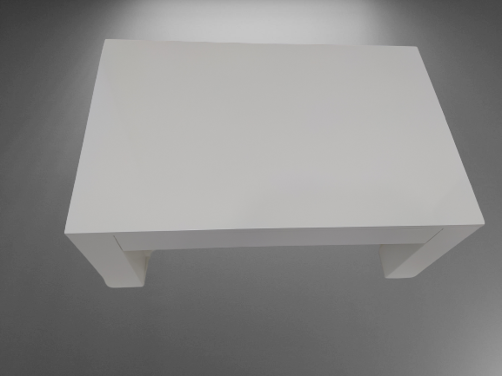 Orta Sehpa 14568 Küt Model Ahşap Kutu Ayak MDF Parlak Beyaz Lake 