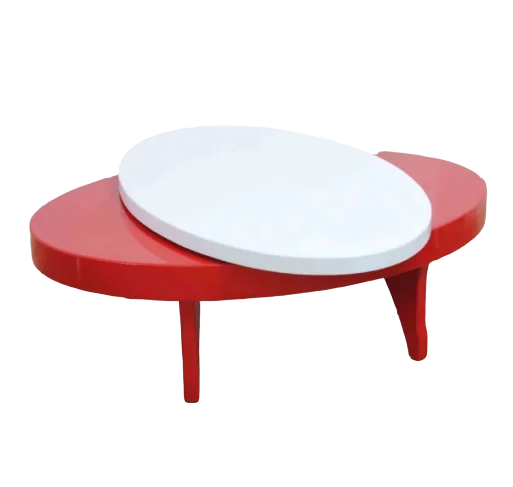 Orta sehpa 17141 Döner OVAL İnovatif TARZ Kayın AYAK MDF Tabla Beyaz KırmızI Fiyatı, Yorumları ve Özellikleri