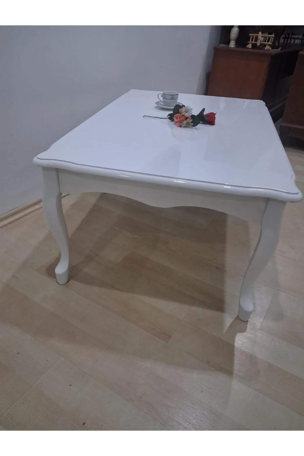 Orta Sehpa 17350 DEMONTO Kayın torna Aslan ayak Parlak Beyaz Renk Natüre El Yapım Orta Sehpa 17350 DEMONTO Kayın torna Aslan ayak Parlak Beyaz Renk Natüre El Yapım - Görsel 7