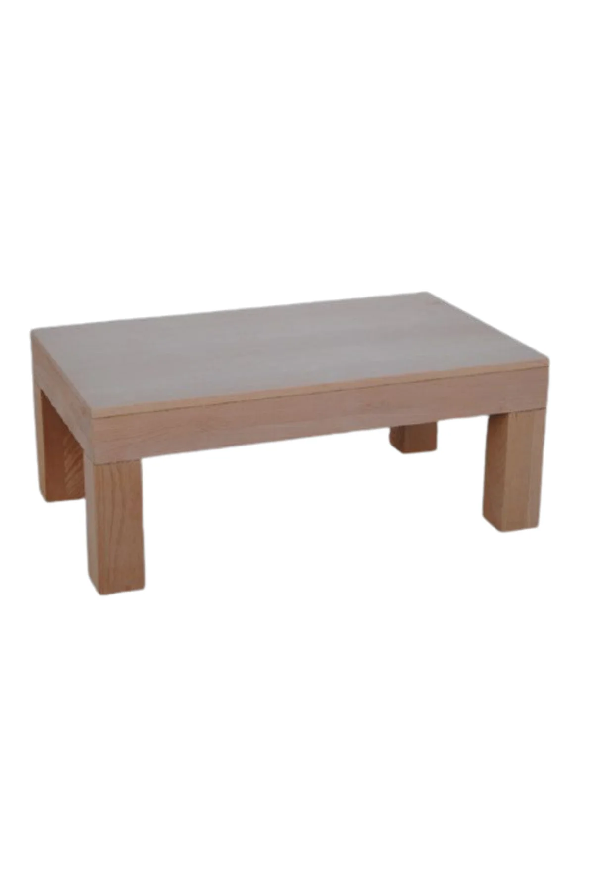 Orta Sehpa 17783 KÜT Klasik Model Ahşap Küt Ayak MDF HAM Natüre Tabla El Yapım - Görsel 3