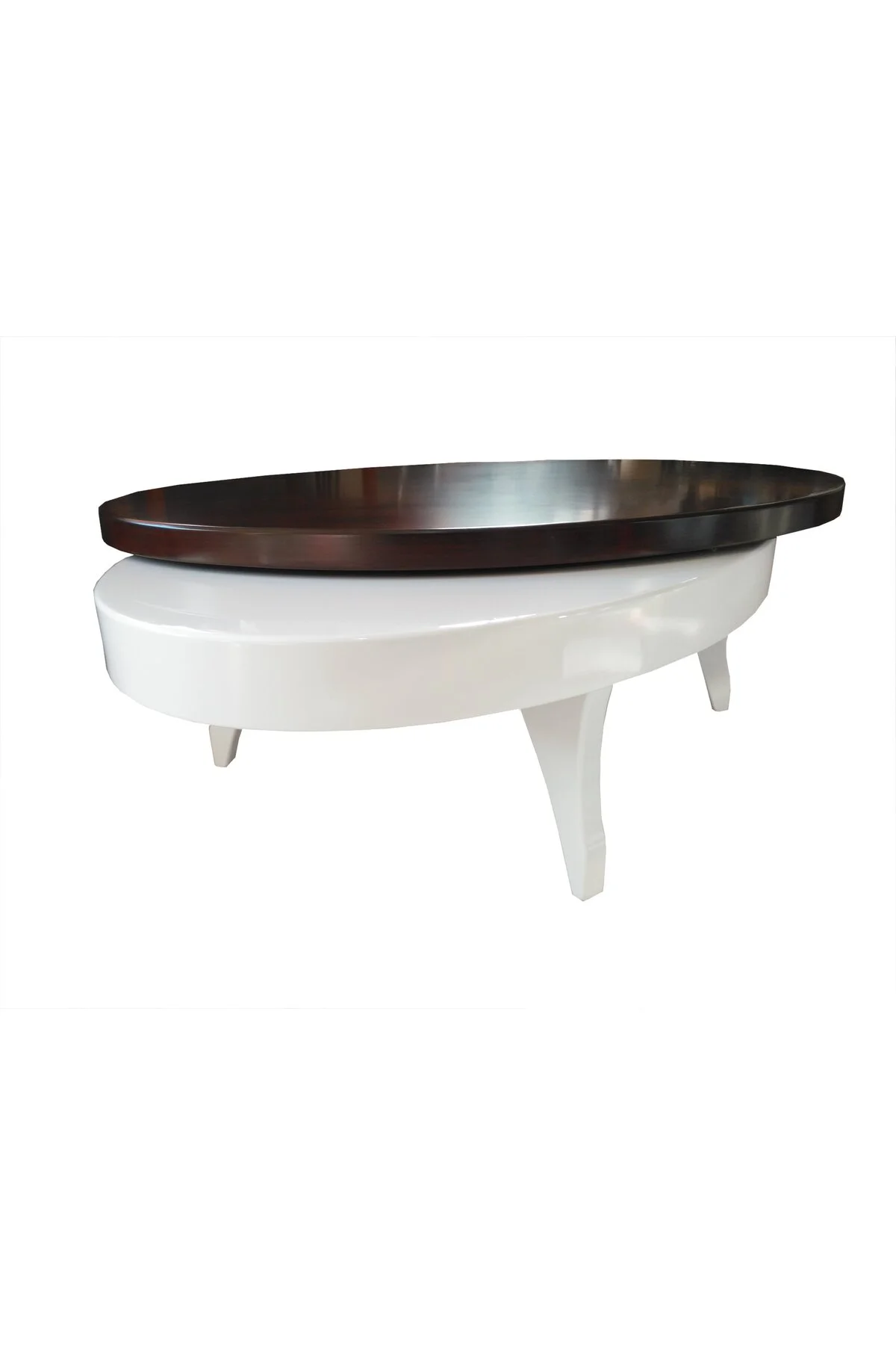 Orta sehpa 18036 Döner OVAL İNOVATİF Kayın Ayak Şık MDF-cam Tabla Parlak Beyaz Orta sehpa 18036 Döner OVAL İNOVATİF Kayın Ayak Şık MDF-cam Tabla Parlak Beyaz - Görsel 4