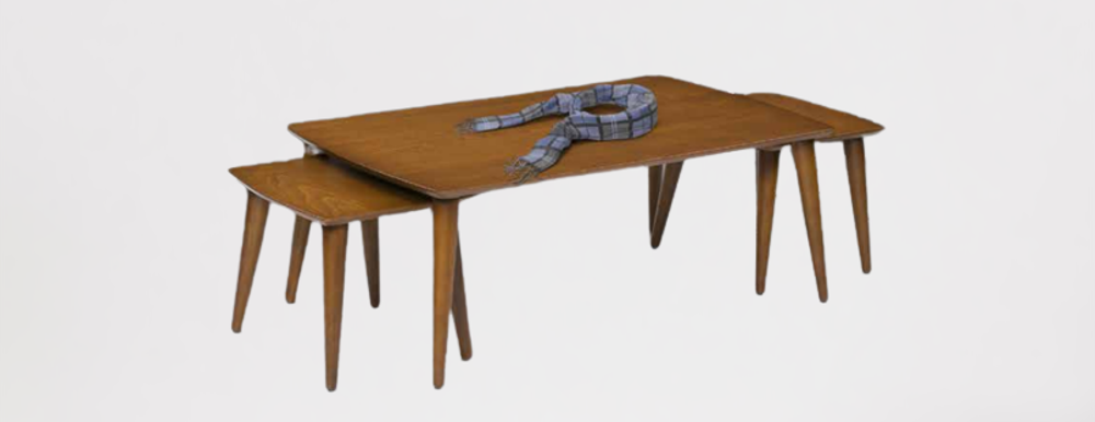 Orta Sehpa 18267 OSM SERVİSLİ Model Parlak Ceviz Ahşap Kayın torn