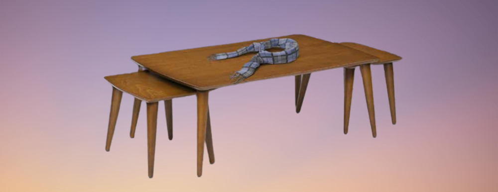 Orta Sehpa 18267 OSM SERVİSLİ Model Parlak Ceviz Ahşap Kayın torn