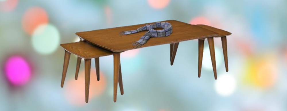 Orta Sehpa 18267 OSM SERVİSLİ Model Parlak Ceviz Ahşap Kayın torn