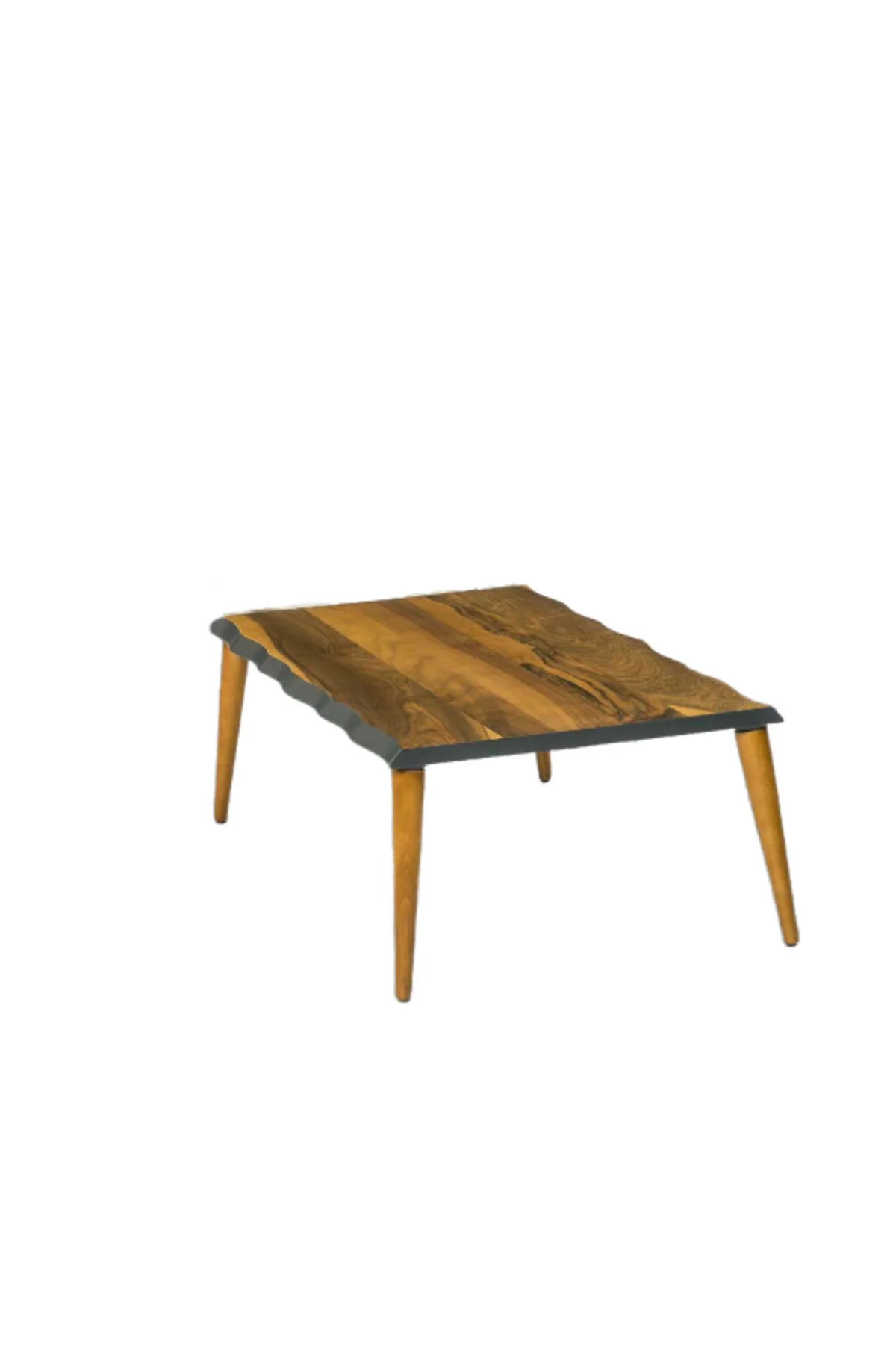 Orta Sehpa 18274 OSM KÜTÜK Klasik Model Ceviz Gri Uyum Kayın Retro ayak El Yapım - Görsel 2