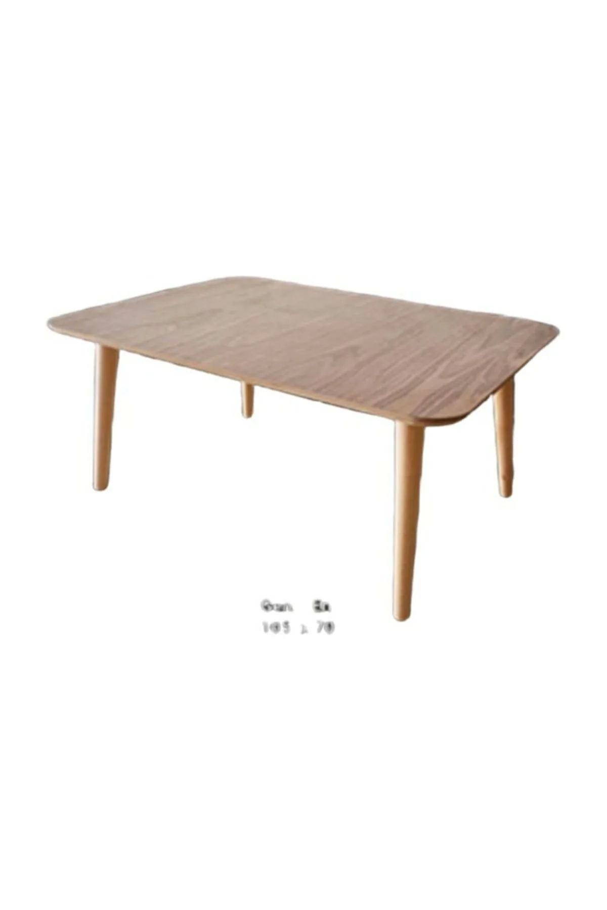 Orta Sehpa 18523 RETRO Model Ahşap Kayın Ayak MDF HAM Soft çizgi Tabla El Yapım - Görsel 3