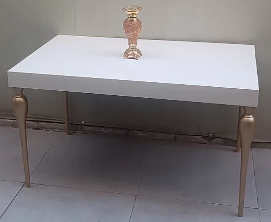 Orta Sehpa 90362 Demonto Kayın Tombul Yüksek Ayak Krem Renk Geniş
