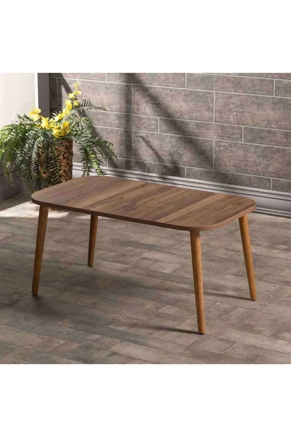 Orta Sehpa Ahşap Torna Ayak Kare