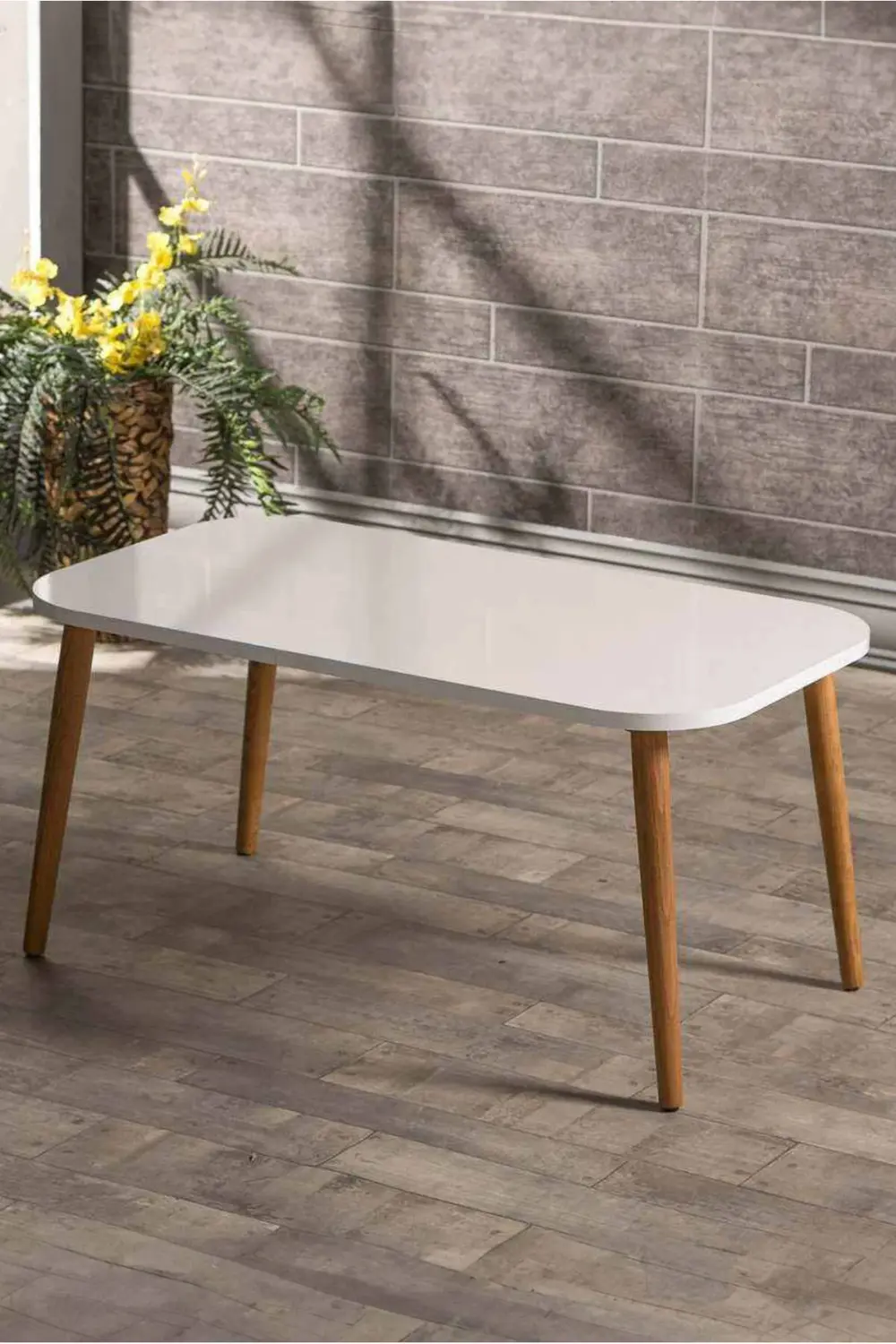 Orta Sehpa Ahşap Torna Ayak Kare