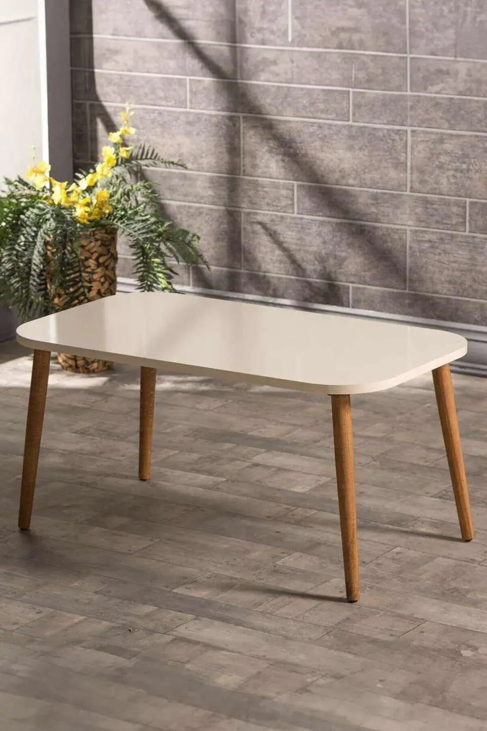 Orta Sehpa Ahşap Torna Ayak Kare