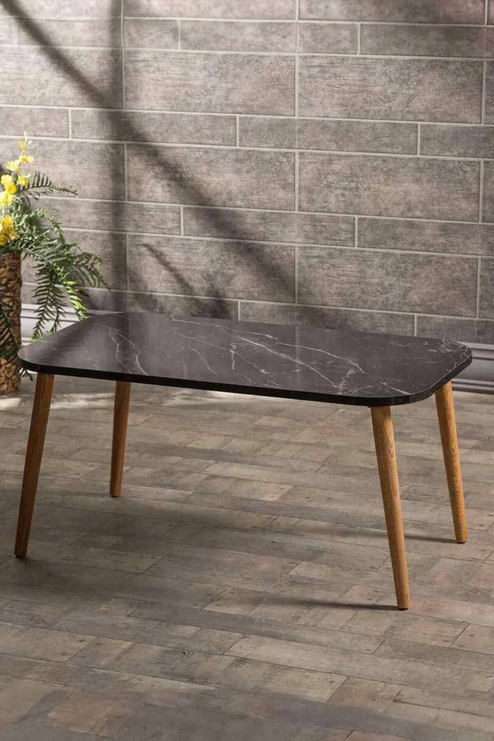 Orta Sehpa Ahşap Torna Ayak Kare