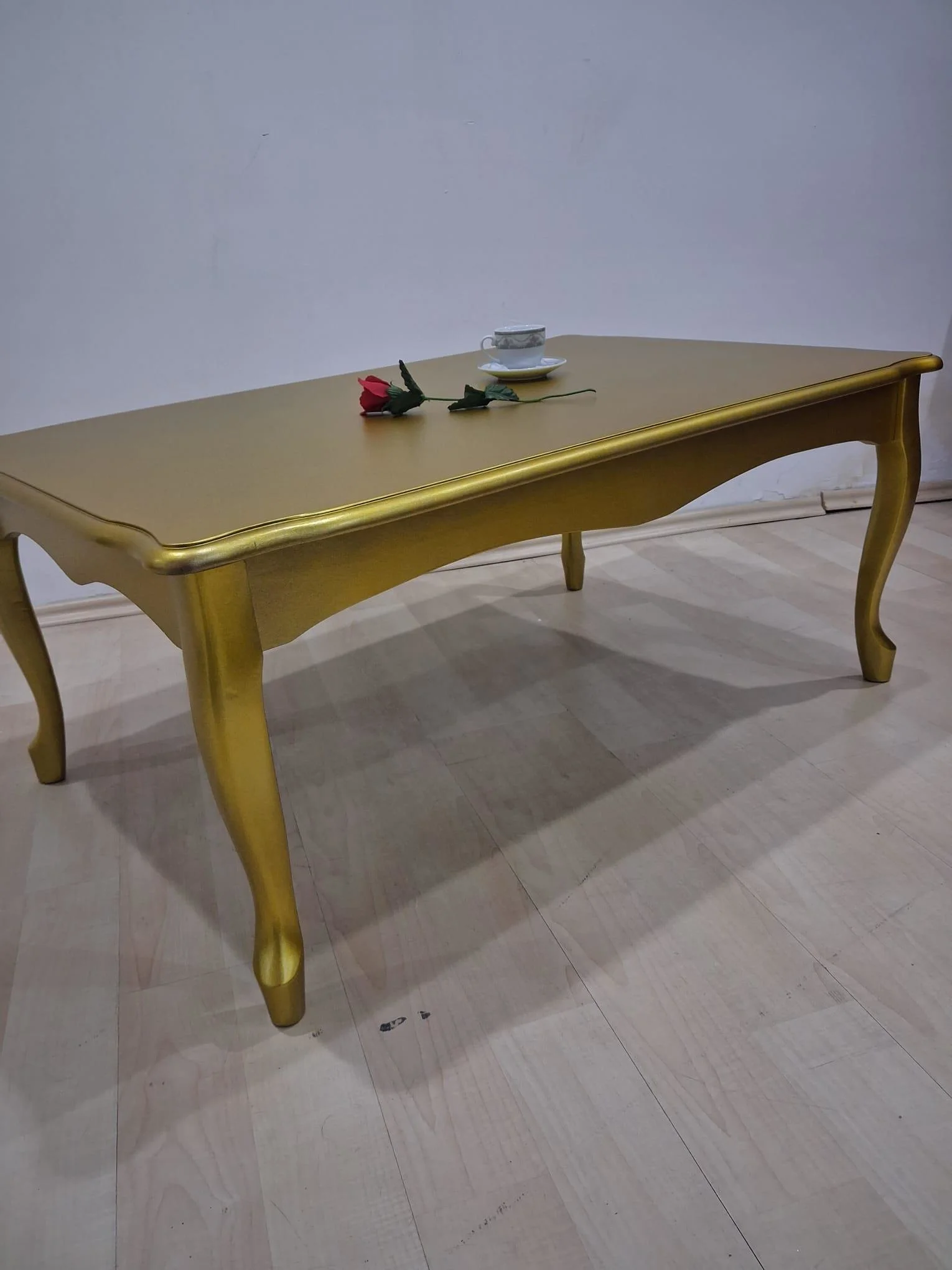 Orta Sehpa  Demonte 90683 Model Kayın  Aslan Lükens Ayak Gold Ren