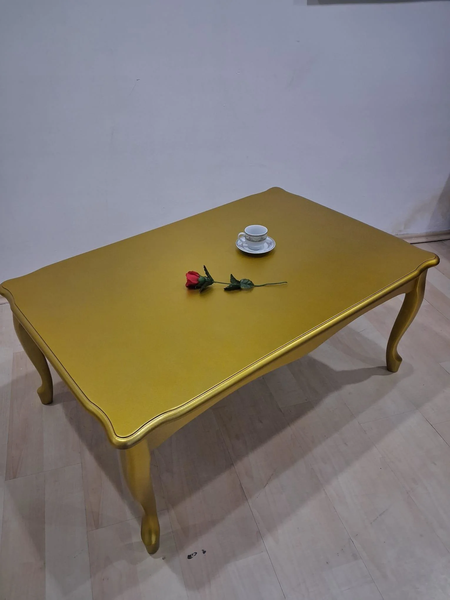 Orta Sehpa  Demonte 90683 Model Kayın  Aslan Lükens Ayak Gold Ren