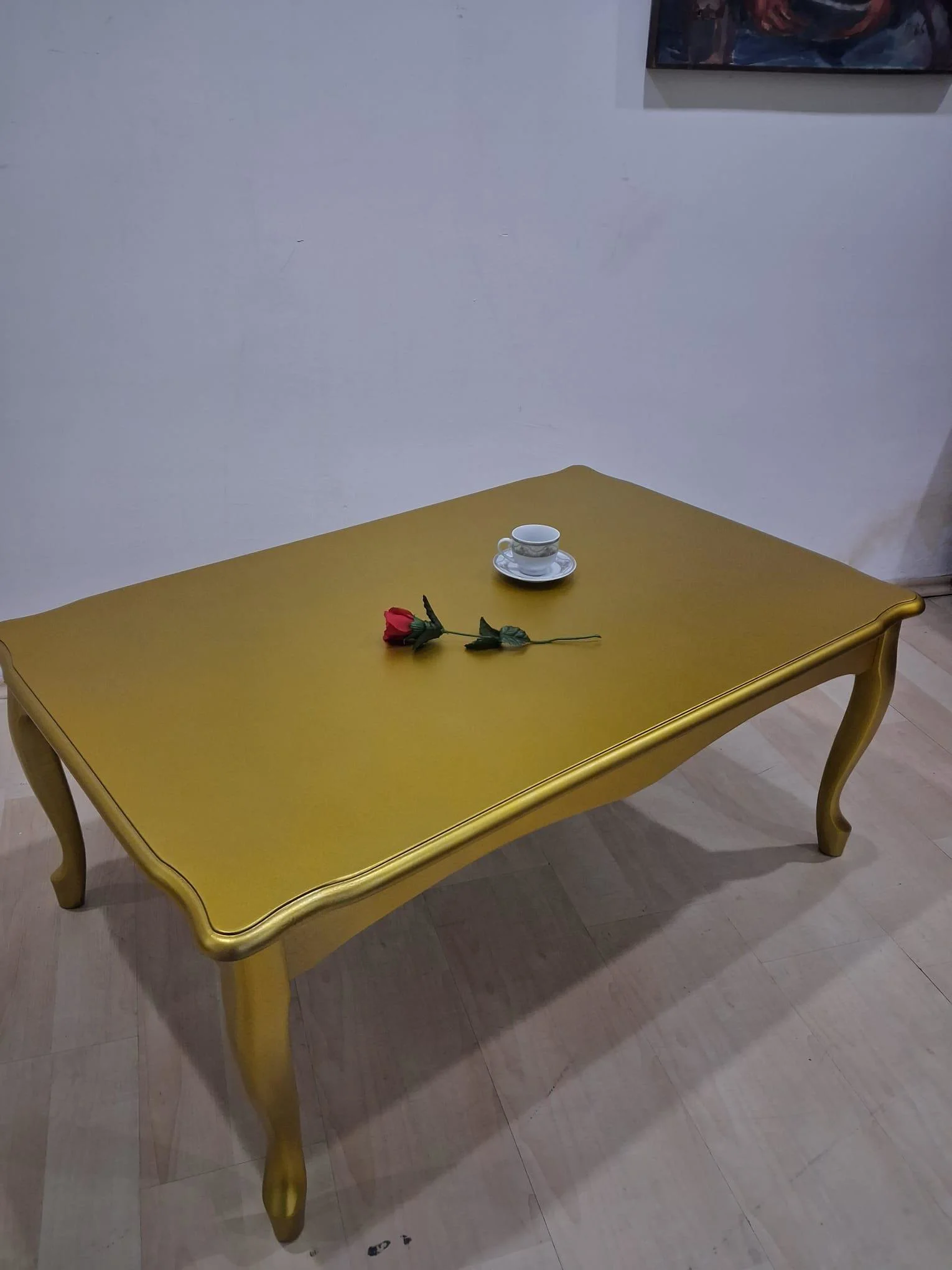 Orta Sehpa  Demonte 90683 Model Kayın  Aslan Lükens Ayak Gold Ren