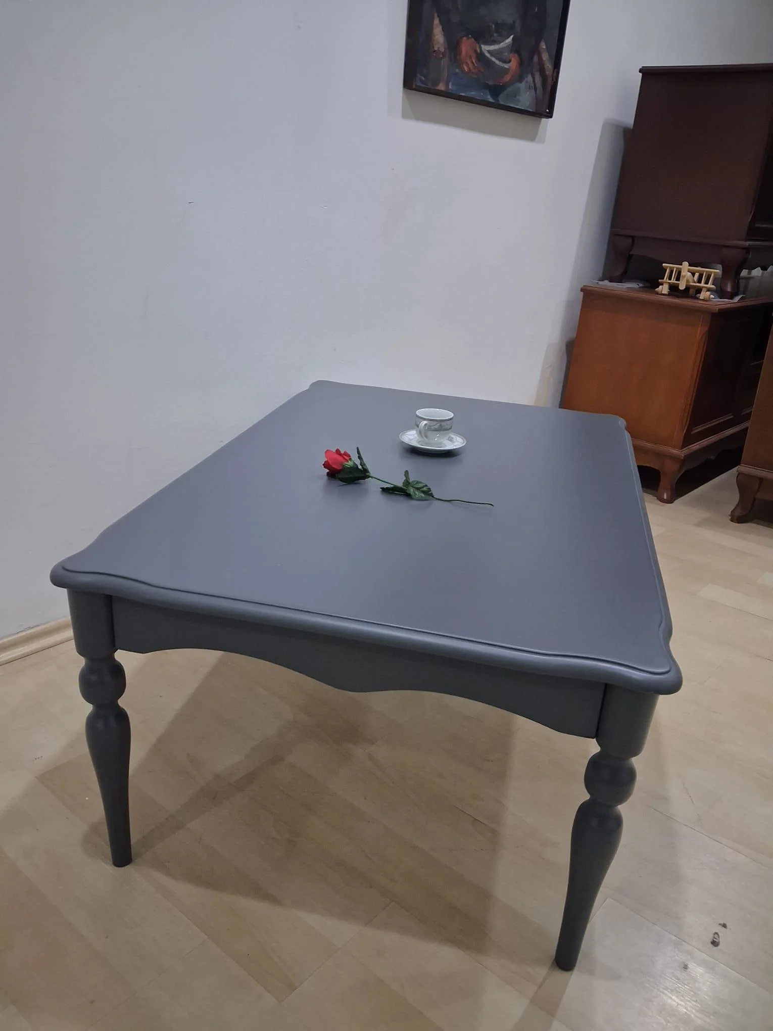 Orta Sehpa Demonte 90684 Model Kayın Aslan Retro Ayak Gri Renk Orta Sehpa Demonte 90684 Model Kayın Aslan Retro Ayak Gri Renk