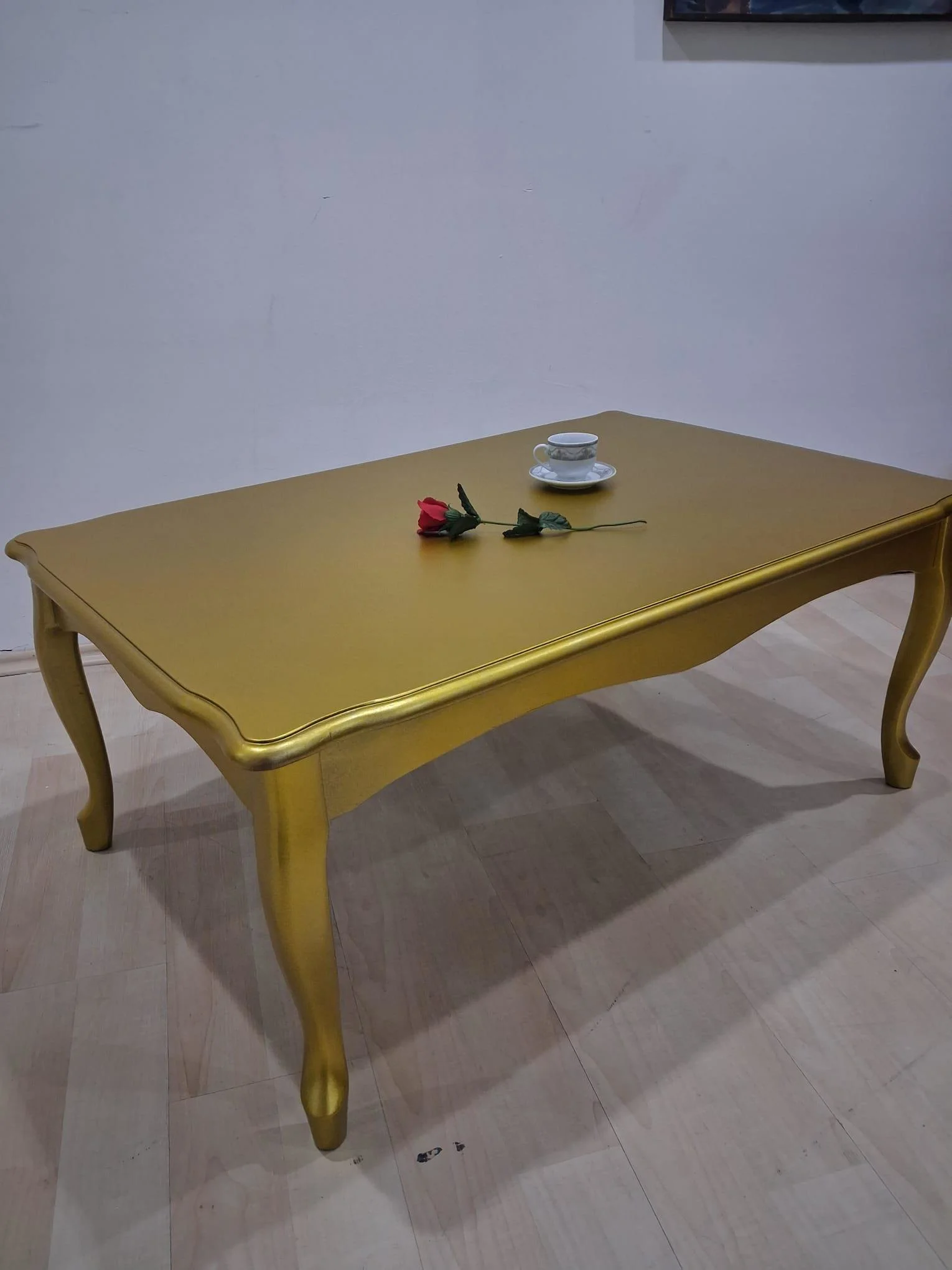 Orta Sehpa  Demonte 90683 Model Kayın  Aslan Lükens Ayak Gold Ren