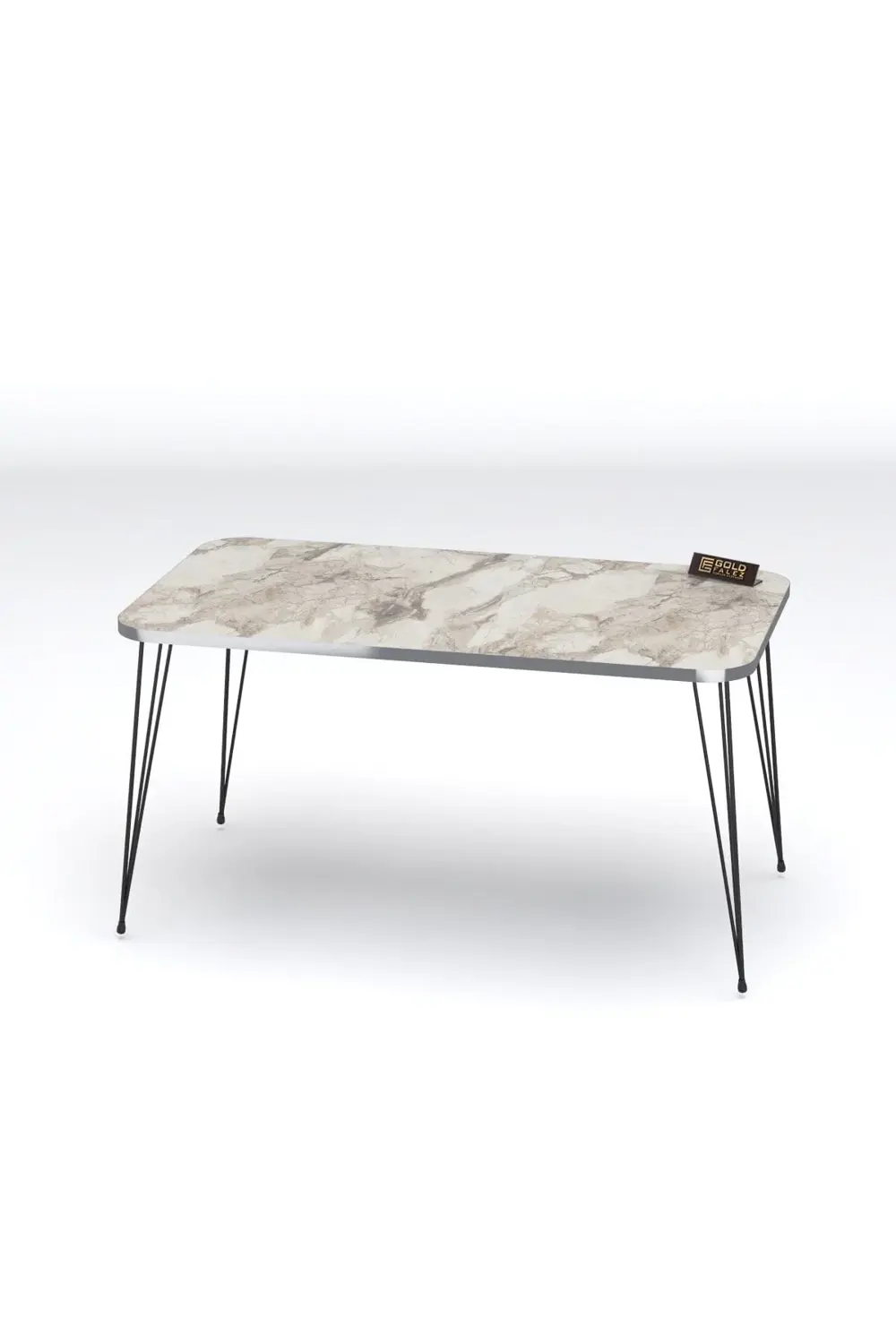 Orta Sehpa Kr Siyah Tel Ayak Gümüş Efes