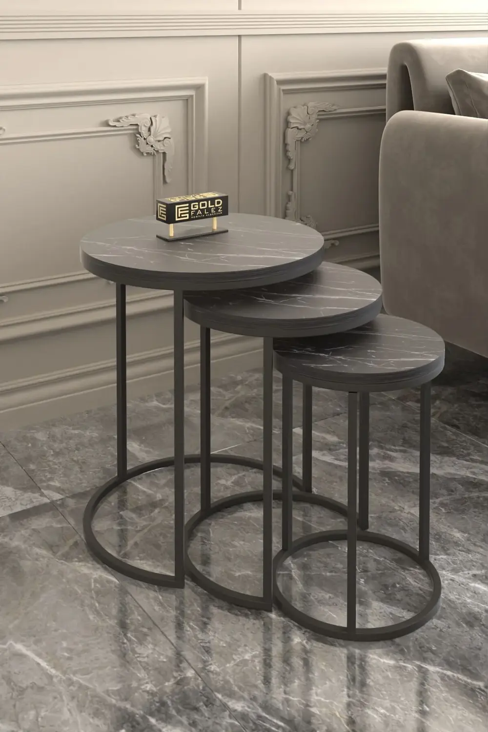 Orta Sehpa Tekli Ve 3'Lü C Zigon Sehpa Kombin Set Bendir