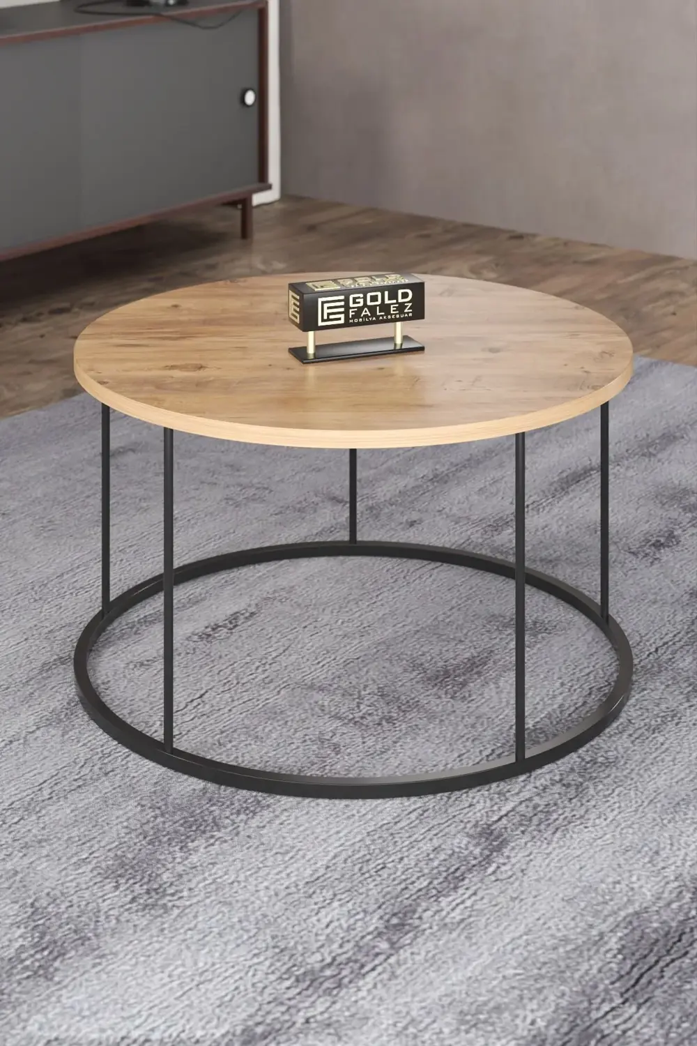 Orta Sehpa Tekli Ve 3'Lü C Zigon Sehpa Kombin Set Ceviz