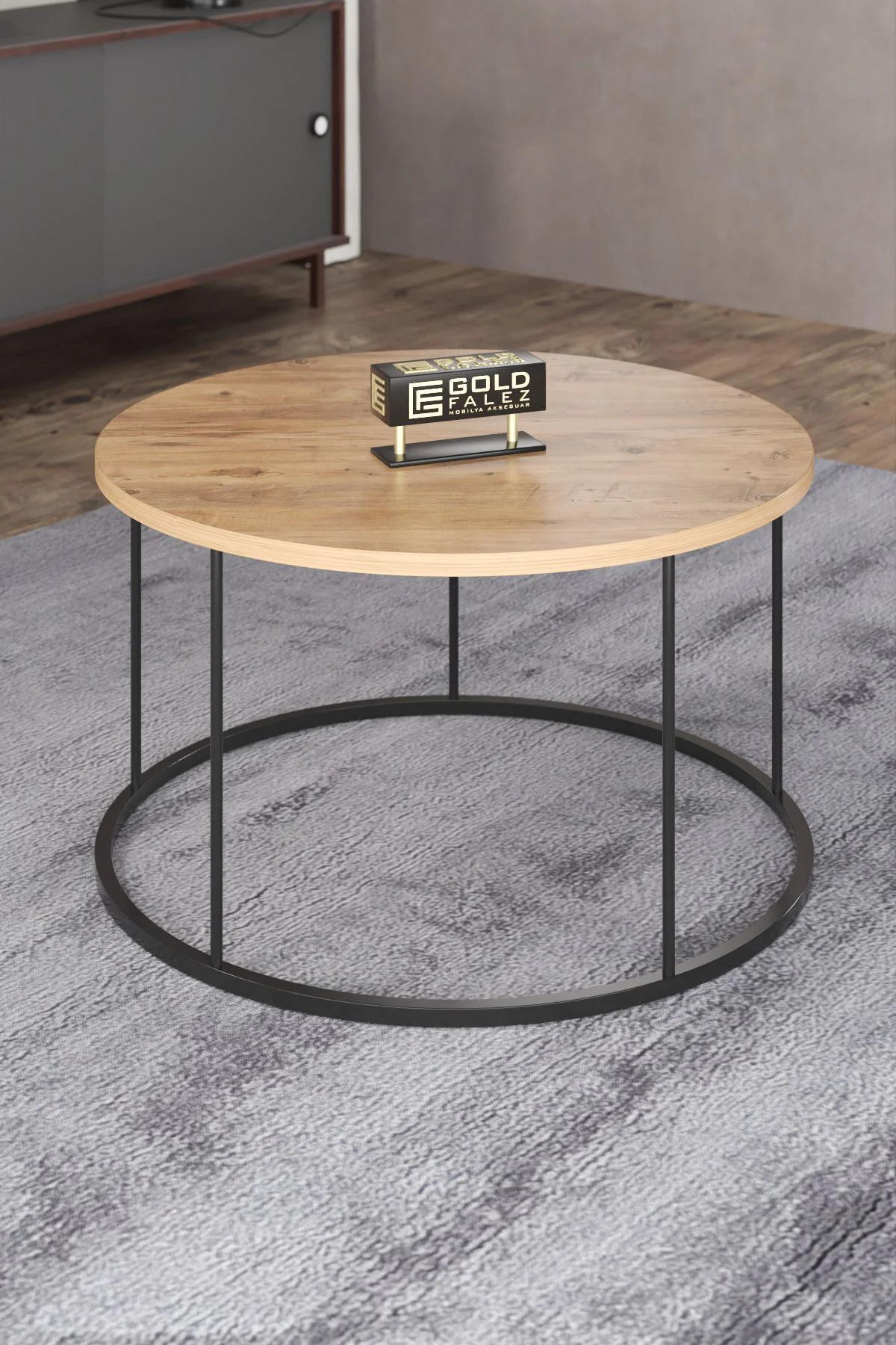 Orta Sehpa Tekli Ve 3'Lü C Zigon Sehpa Kombin Set Ceviz