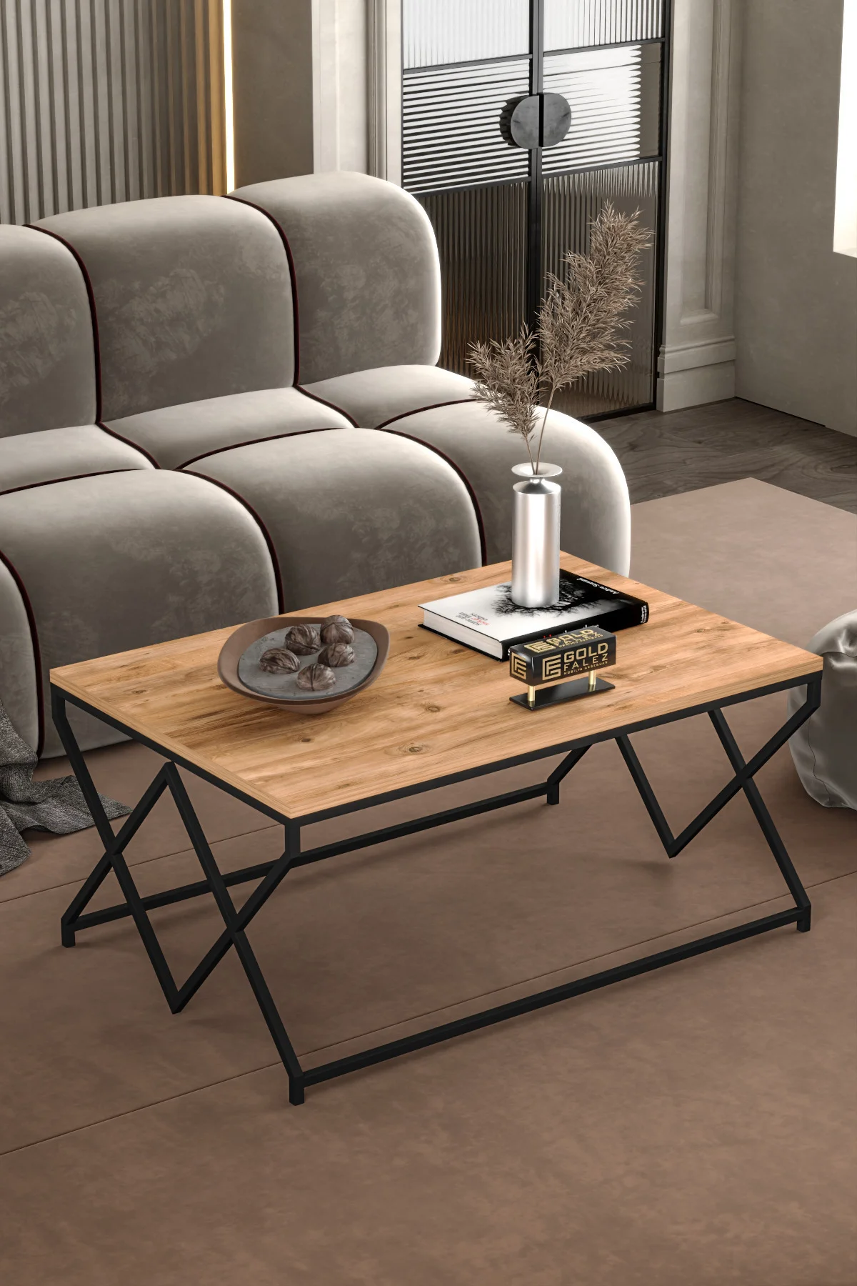 Orta Sehpa Ve Zigon Yan Sehpa Flora Set Bendir