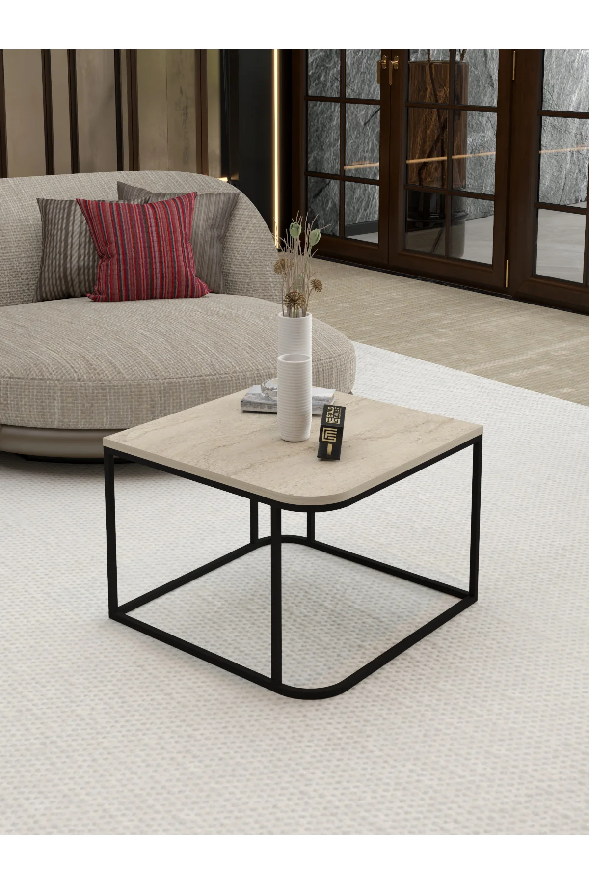 Orta Sehpa Ve Zigon Yan Sehpa Flora Set Atlantik Çam