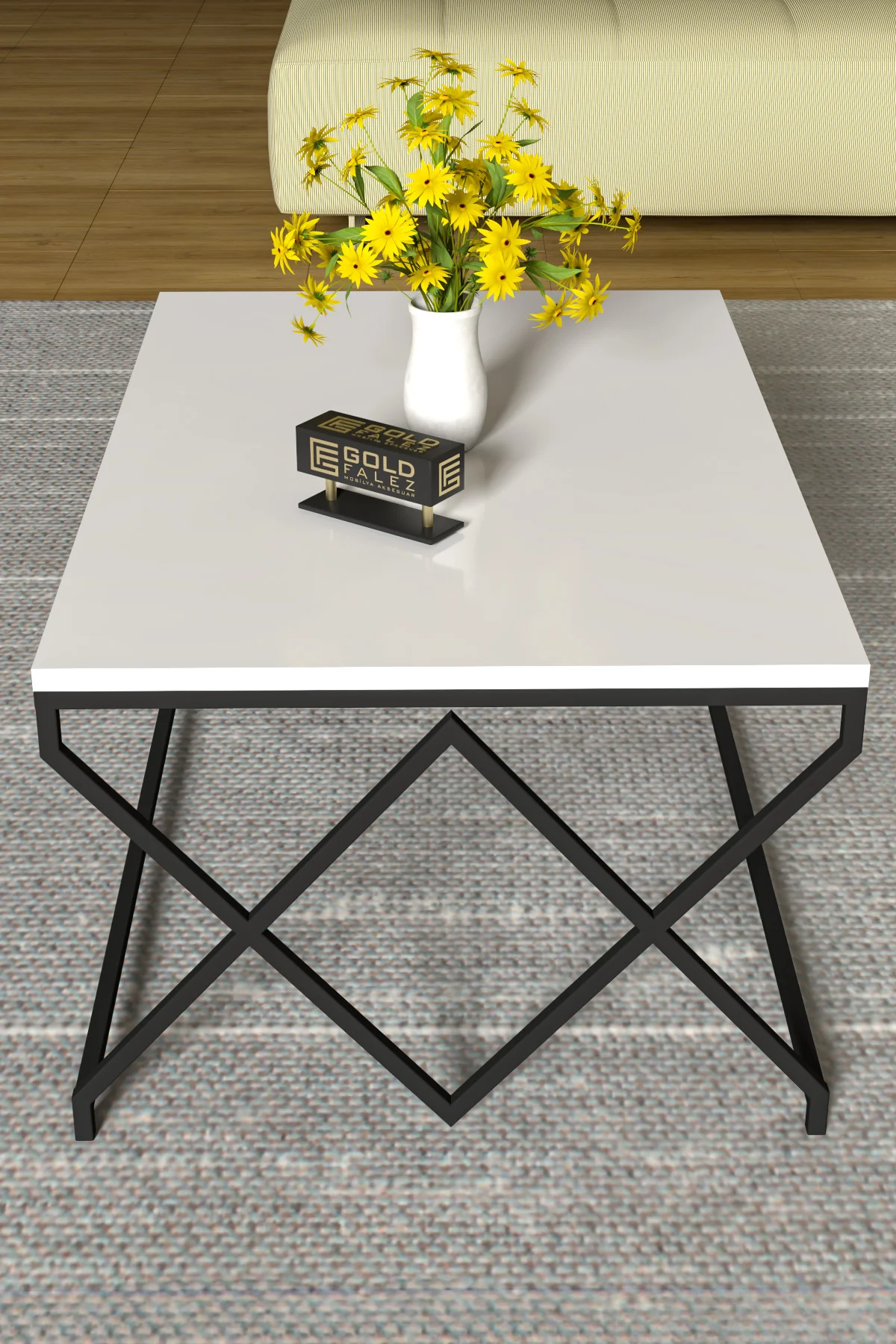 Orta Sehpa Ve Zigon Yan Sehpa Flora Set Efes