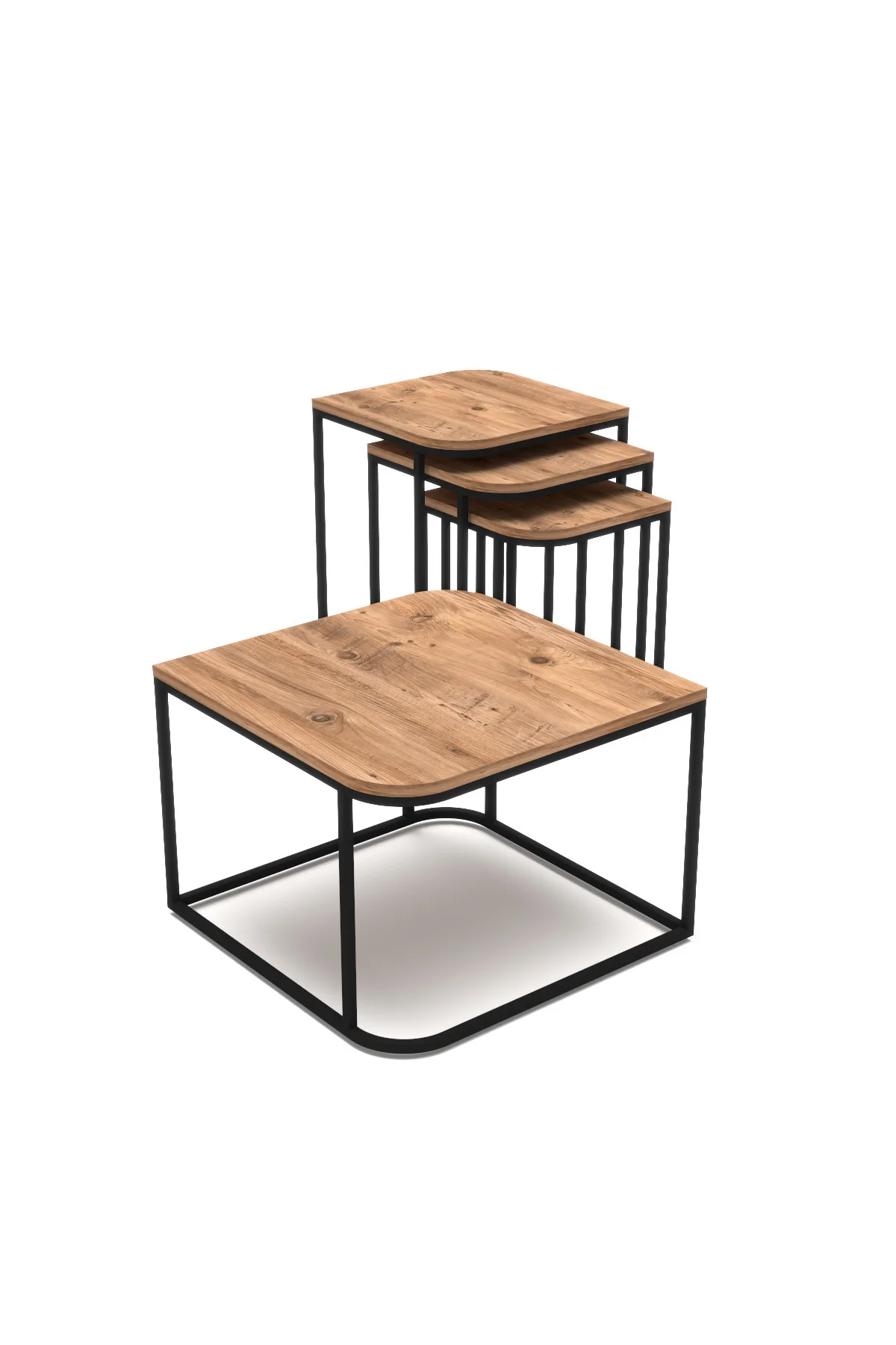 Orta Sehpa Ve Zigon Yan Sehpa Flora Set Gordion