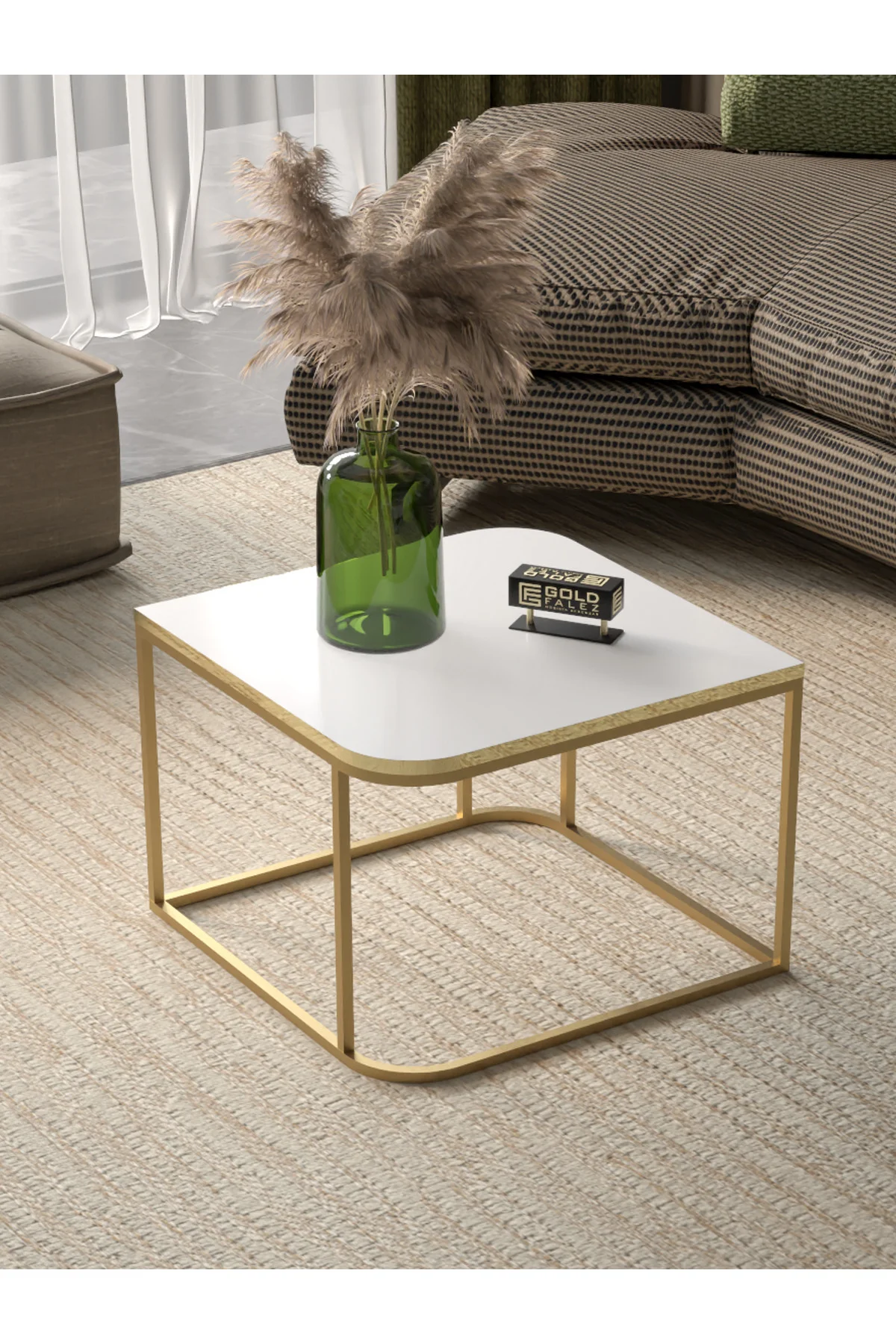 Orta Sehpa Ve Zigon Sehpa V Lüx 5'Li Set Traverten