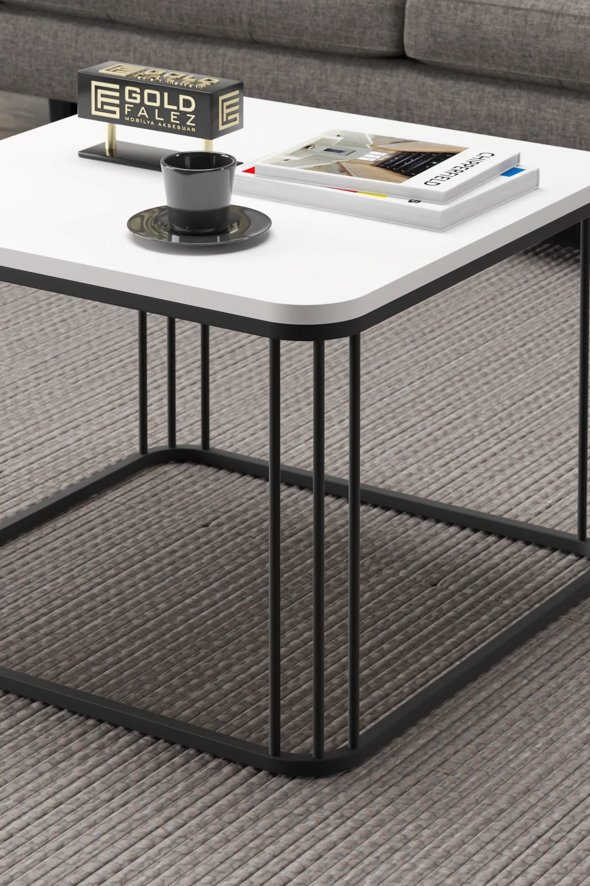 Orta Sehpa Ve Zigon Sehpa Oval Lüx 5'Li Set Bendir