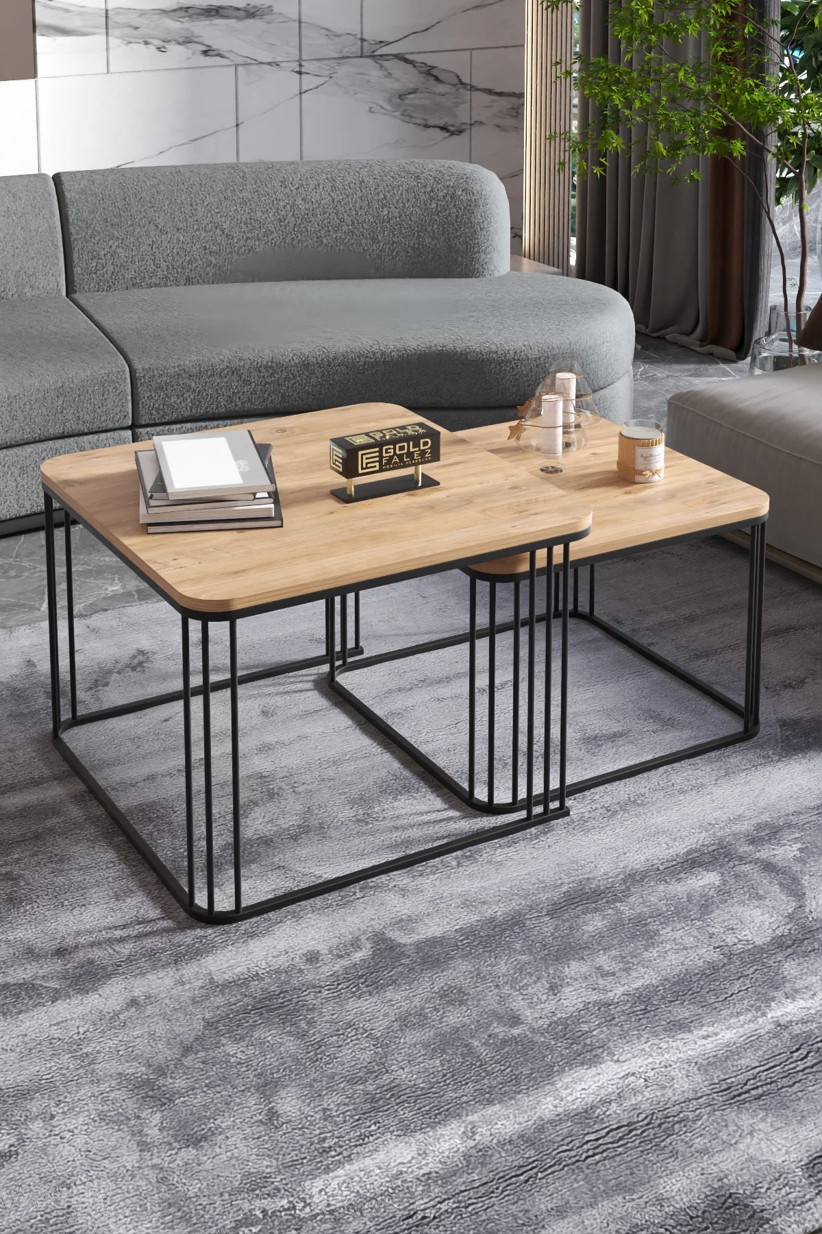 Orta Sehpa Ve Zigon Sehpa Damla Atlantik Çam